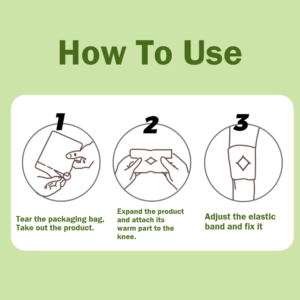 10/1 Buah Sabuk Penghangat Diri Lutut Stiker Penyangga Lutut Hangat Sekali Pakai Penghangat Lutut Kaki Dingin Patch Rehabilitasi Fisioterapi