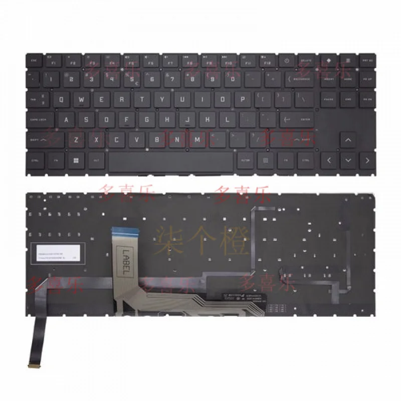 ZZMM   US Laptop keyboard For HP OMEN 15-EN 15-EK 16-B No numeric keys Single Backlit