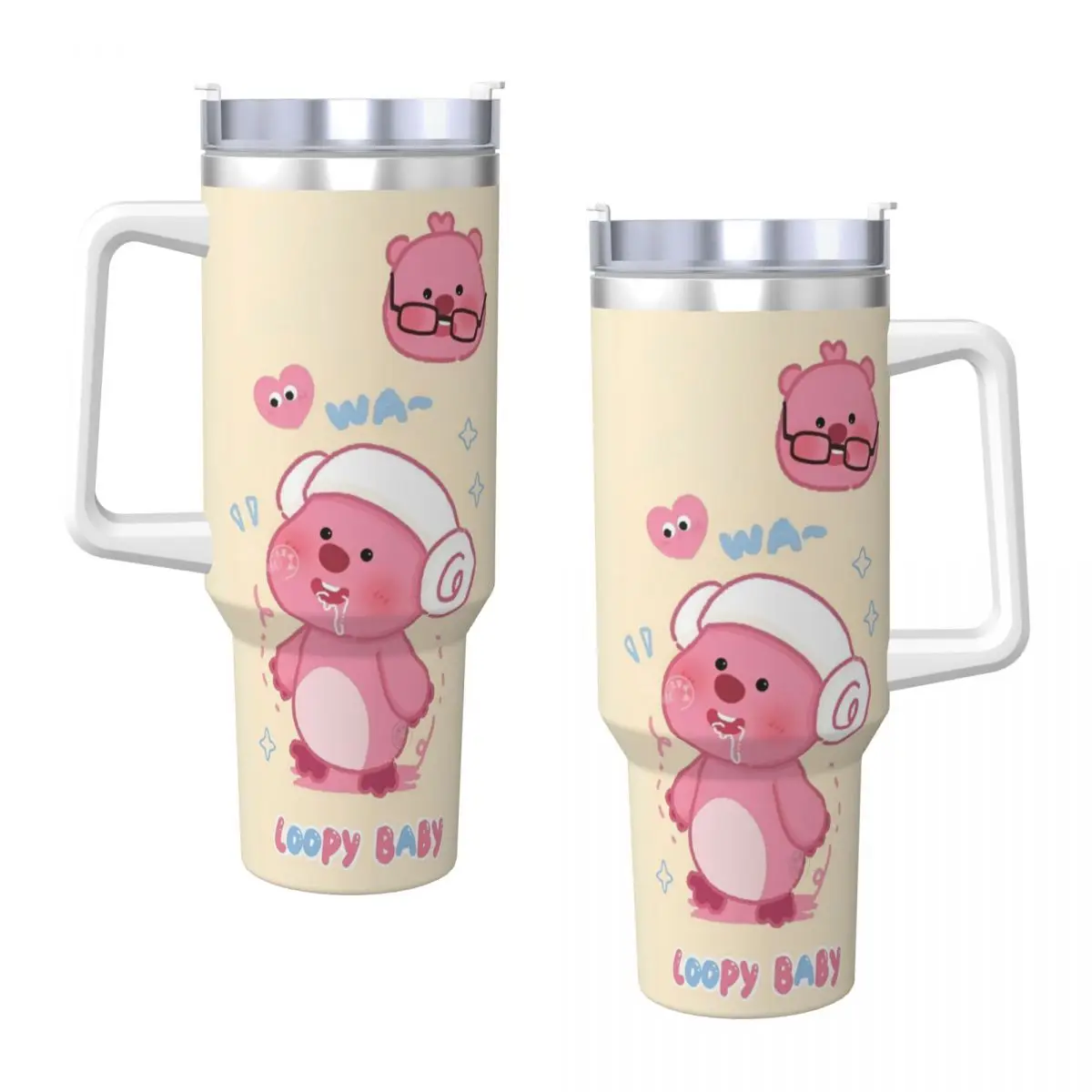 

Stainless Steel Tumbler Loopy Kawaii Thermal Cups Heat Preservation Cold Drink Mugs Cup Driving Custom DIY Water Bottle