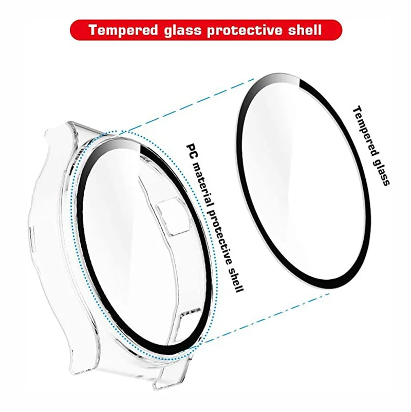 Glass+Case for Huawei Watch GT3 GT 3 Pro 46MM PC Hard Screen Protector Protective Bumper Anti-scratch Tempered Glass Case Cover