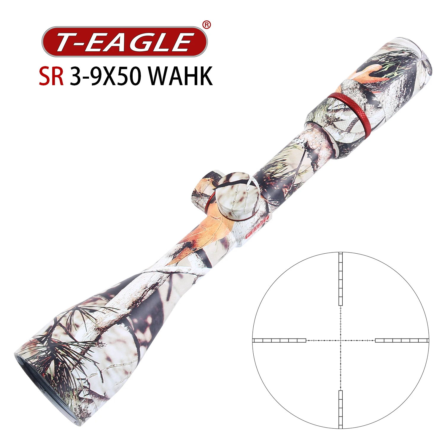 

T-EAGLE SR 3-9X50WAHK Optical Sight Compact Rifle Scope for Airsoft Hunting Scopes with Random Camouflage Color Airgun Optics