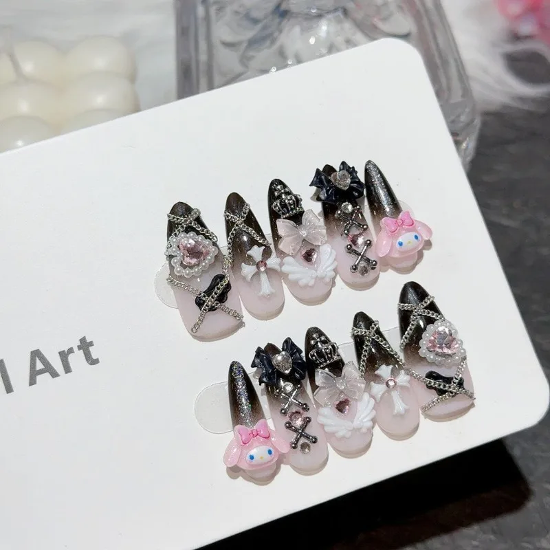 

Sweet Kawaii My Melody Anime Sanrio Student Cartoon Cute Nail Sticker Nail Decoration Patch Lovely Birthday Gifts for Girls