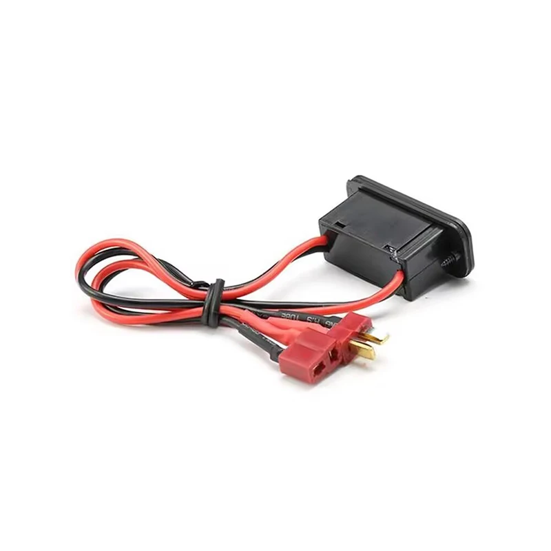 Deans Switch High Current LiPo Battery On/Off Power Switch With Optional Deans T Plug Connector Extension Wire Cable 18awg 200mm