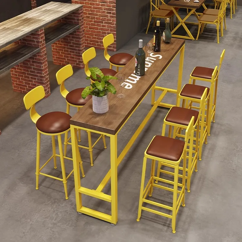 

Solid Wood Coffee Bar Table Tavern Senior Bedroom Domestic Bar Table Strip Table Dining Balcony Wall Furniture Mesa Alta FYBT