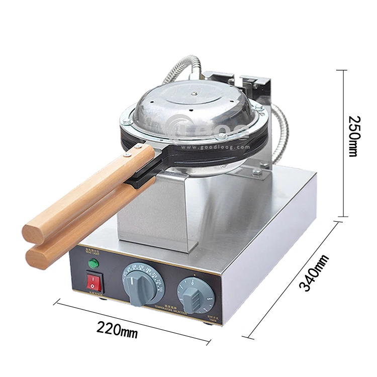 Goodloog-máquina Industrial Waflera antiadherente Hong Kong Bubble Egg Waffle Maker comercial