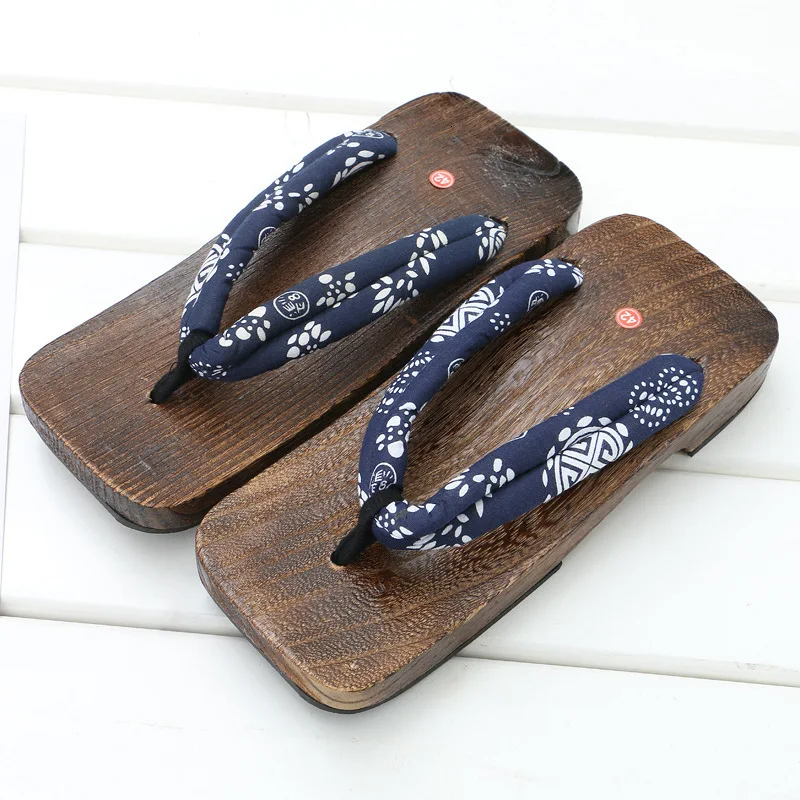 Anime Cosplay Shoes Geta Clogs Japanese Traditional Samurai Men Indoor Home Slipper New Wooden Flip Flops Kimono Outdoor Sandals