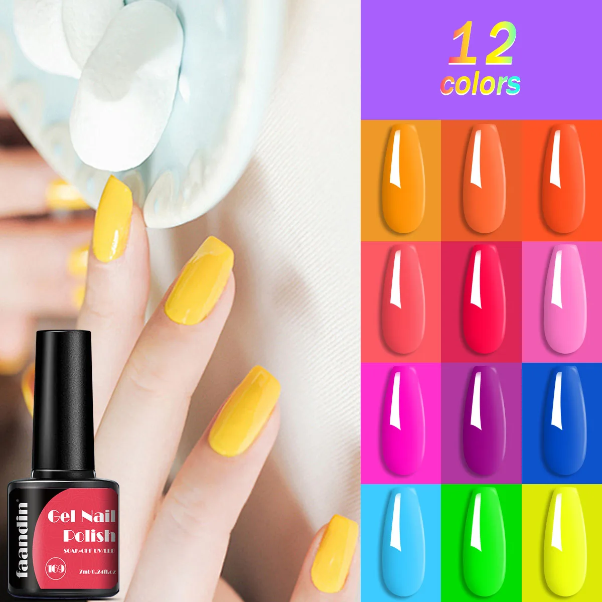 فاسدين 0. زجاجة سعة 24 أونصة، لون خالص، طلاء أظافر جل، سلسلة ألوان مبهرة مختارة، طلاء أظافر بلون سادة، مصباح أظافر سريع الجفاف، خالي من الكحول، لون كامل، ليس من السهل أن يطبيه في المنزل، طلاء أظافر عصرية للنساء