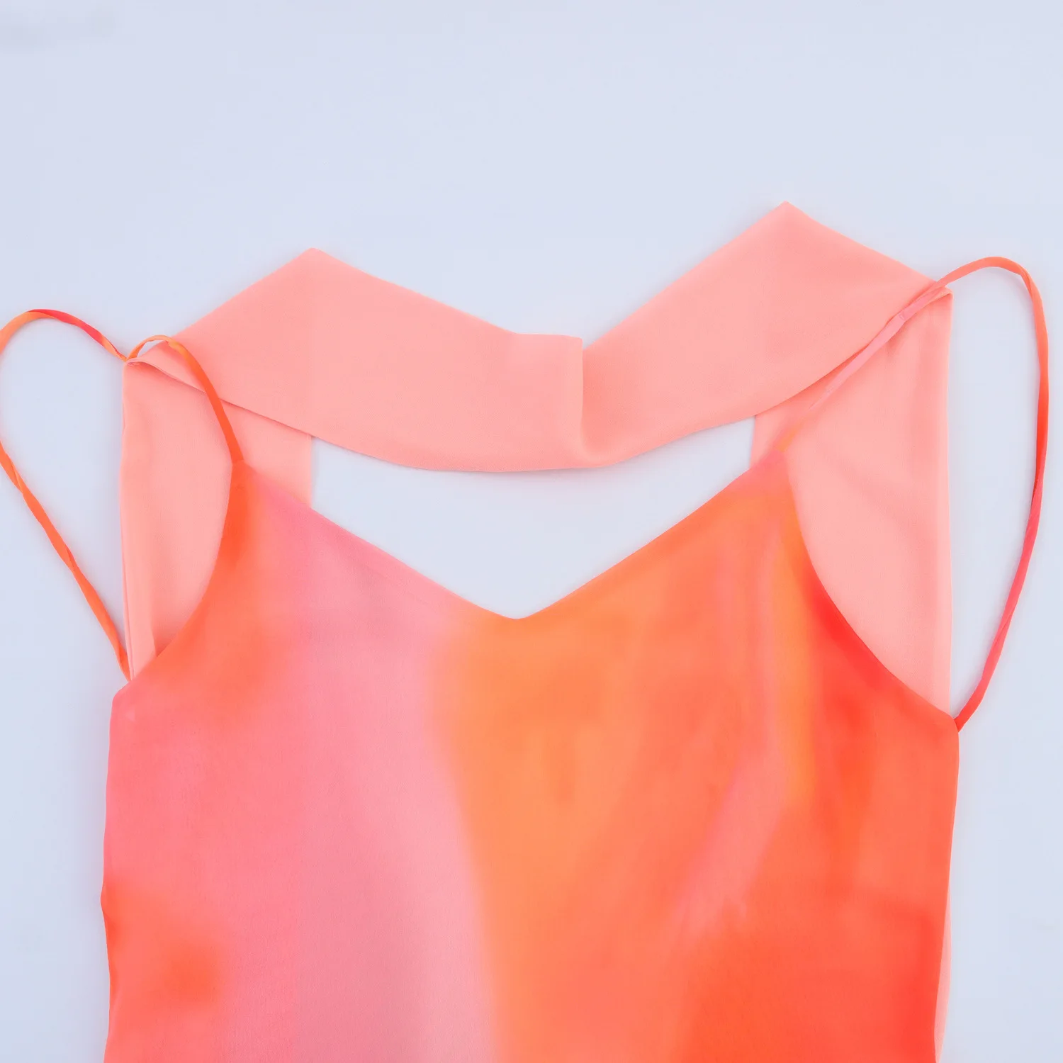 レディース新作花柄プリントロングスカーフノースリーブドレス