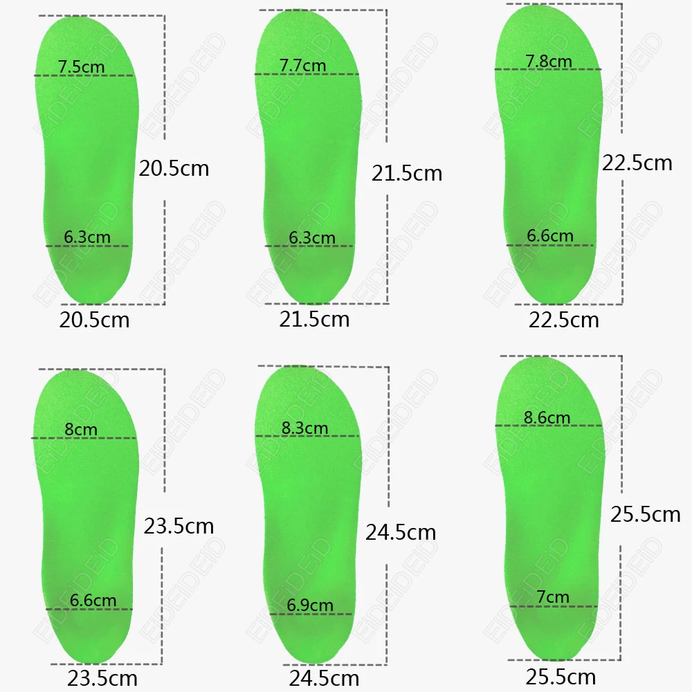 EID 1/2 Pairs Soft Adjustable Size Shoe Pads PU Non Slip Arch Support Insole Children Foam Orthopedic Insoles Foot Pad