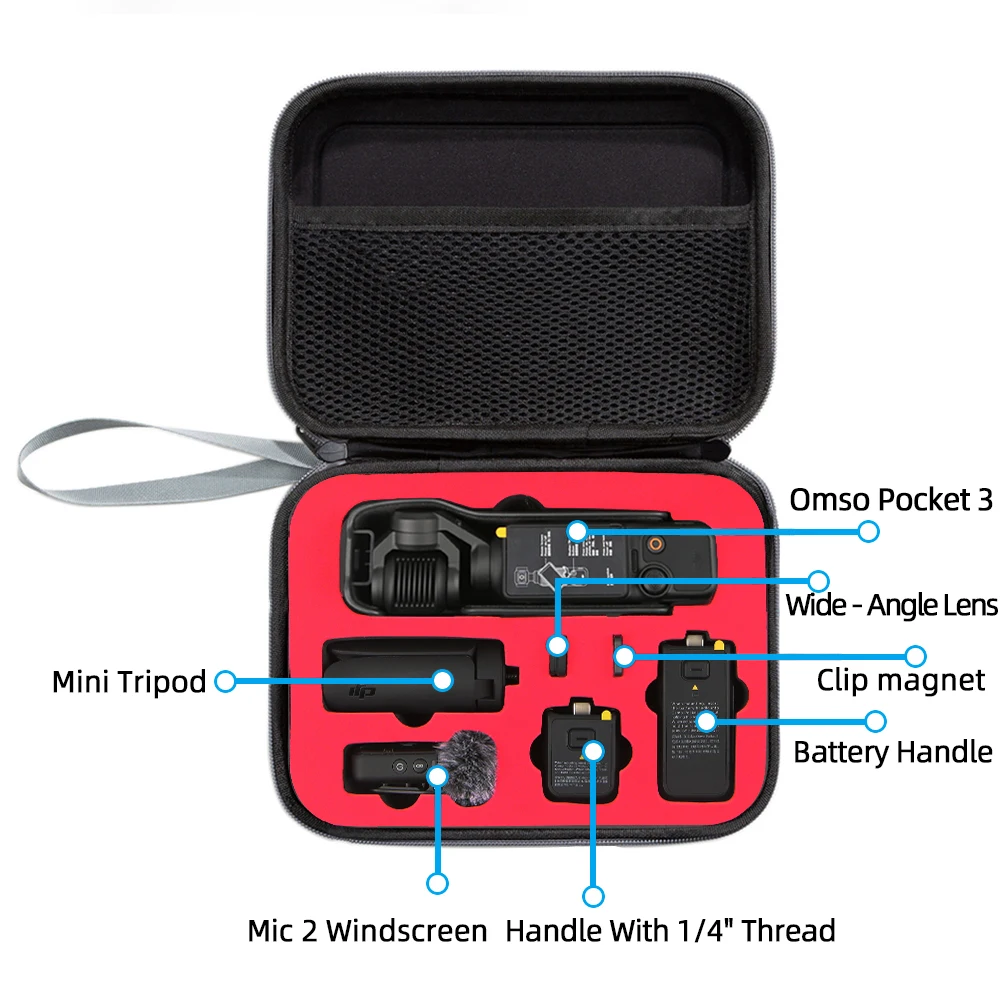 Carrying Case for DJI Osmo Pocket 3 Handheld Gimbal Accessories Bag Waterproof Storage Bag Multifunctional Portable Box