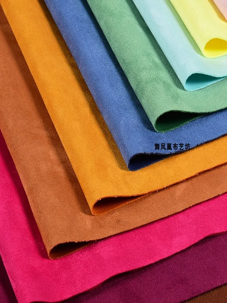 Thickened Suede Fabric By The Meter for Dress Coats Clothing Pillowcases Sewing Imitation Suede Cloth Draping Soft Bouncy Silky