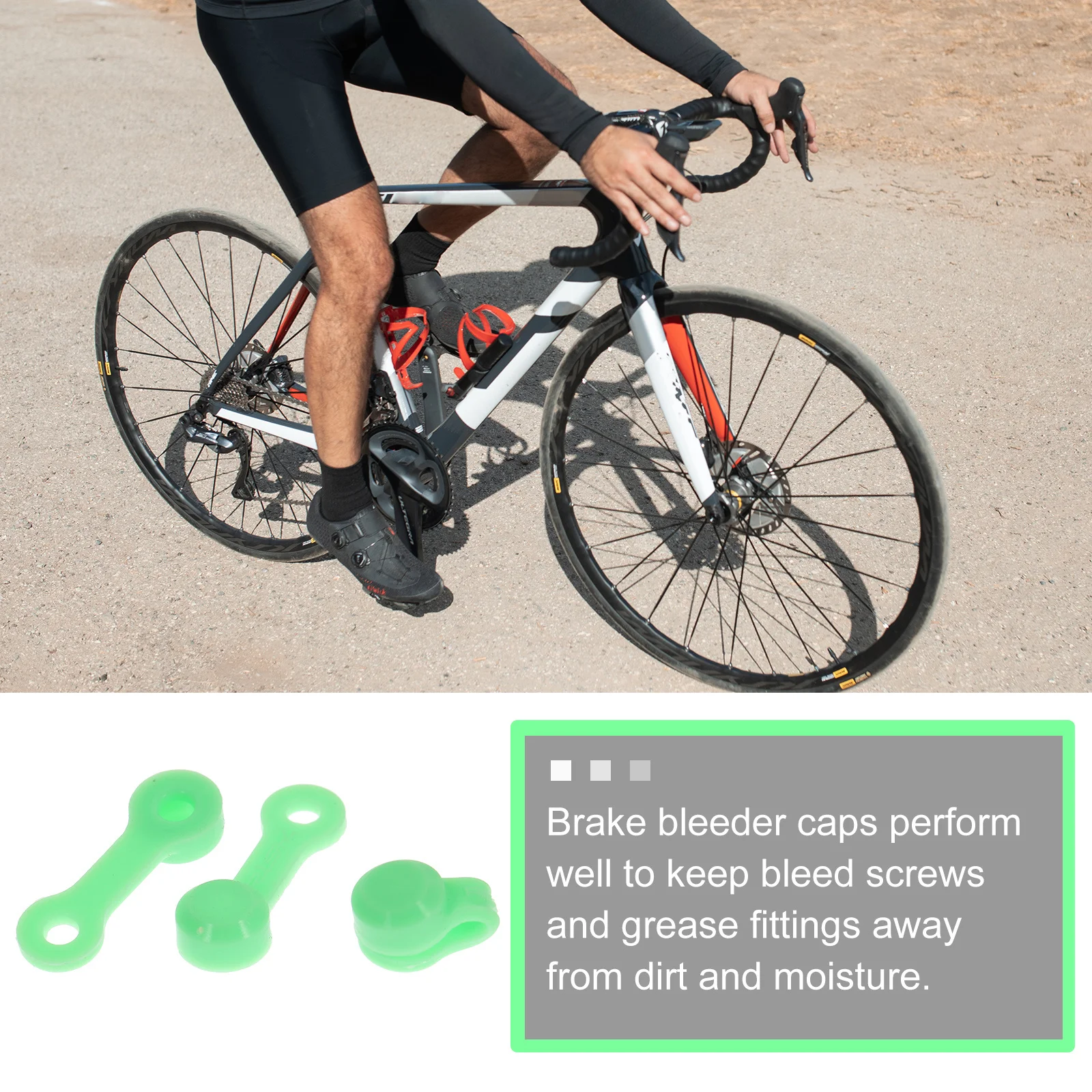 

20Pcs Professional Brake Bleeder Caps Plastic Screw Covers Bike Parts Replacement Integrated Bike Brake Screw Caps