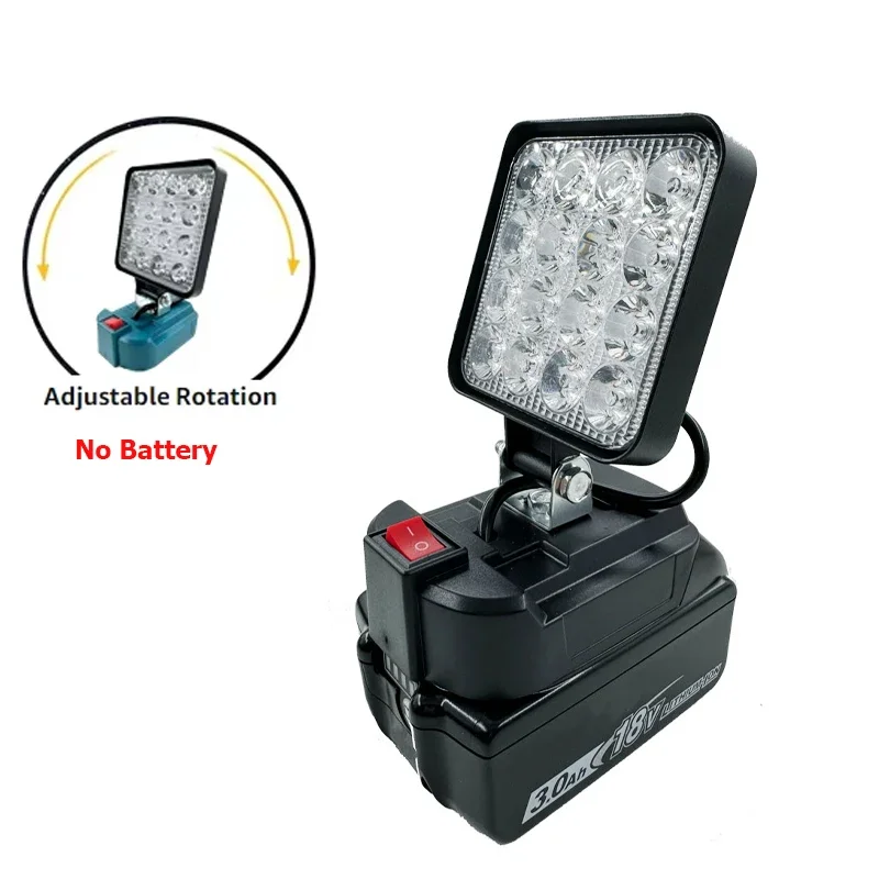 Luz LED de trabajo inalámbrica de 3 pulgadas para Makita, batería de iones de litio de 14,4 V-18V, herramienta de emergencia portátil, focos de linterna para acampar