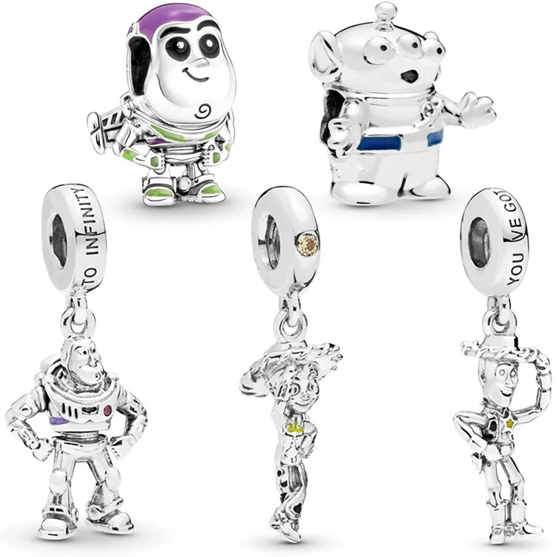 

Fit Pandora Disney Toy Story Charms Bracelet Kids DIY Jewelry For Women Alien Beads Pixar Jessie Woody Buzz Lightyear Dangle Men