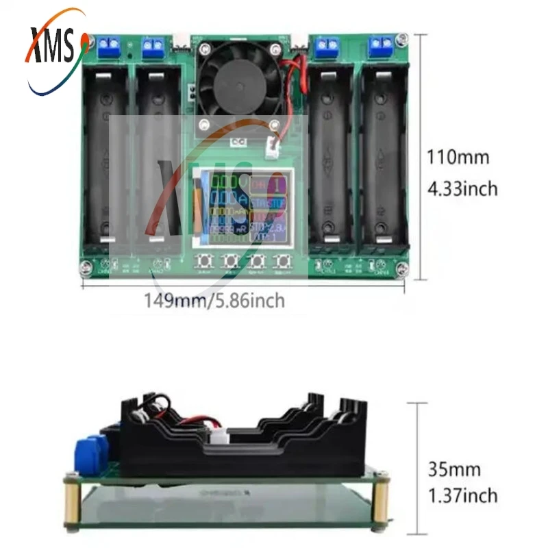 1pcs LCD Display Battery Capacity Tester MAh MWh Lithium Battery Digital Power Detector Module 18650 Battery Tester Type-C