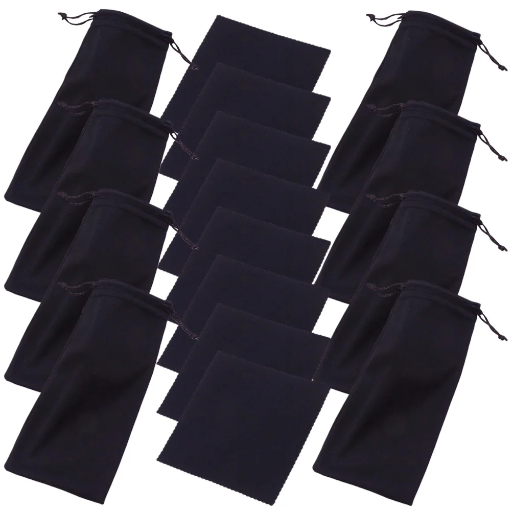 

20Sets Glasses Storage Bag Soft Sunglasses Pouch Travel Drawstring Eyewear Organizer Reading Glasses Sleeve Sunglasses Pouch