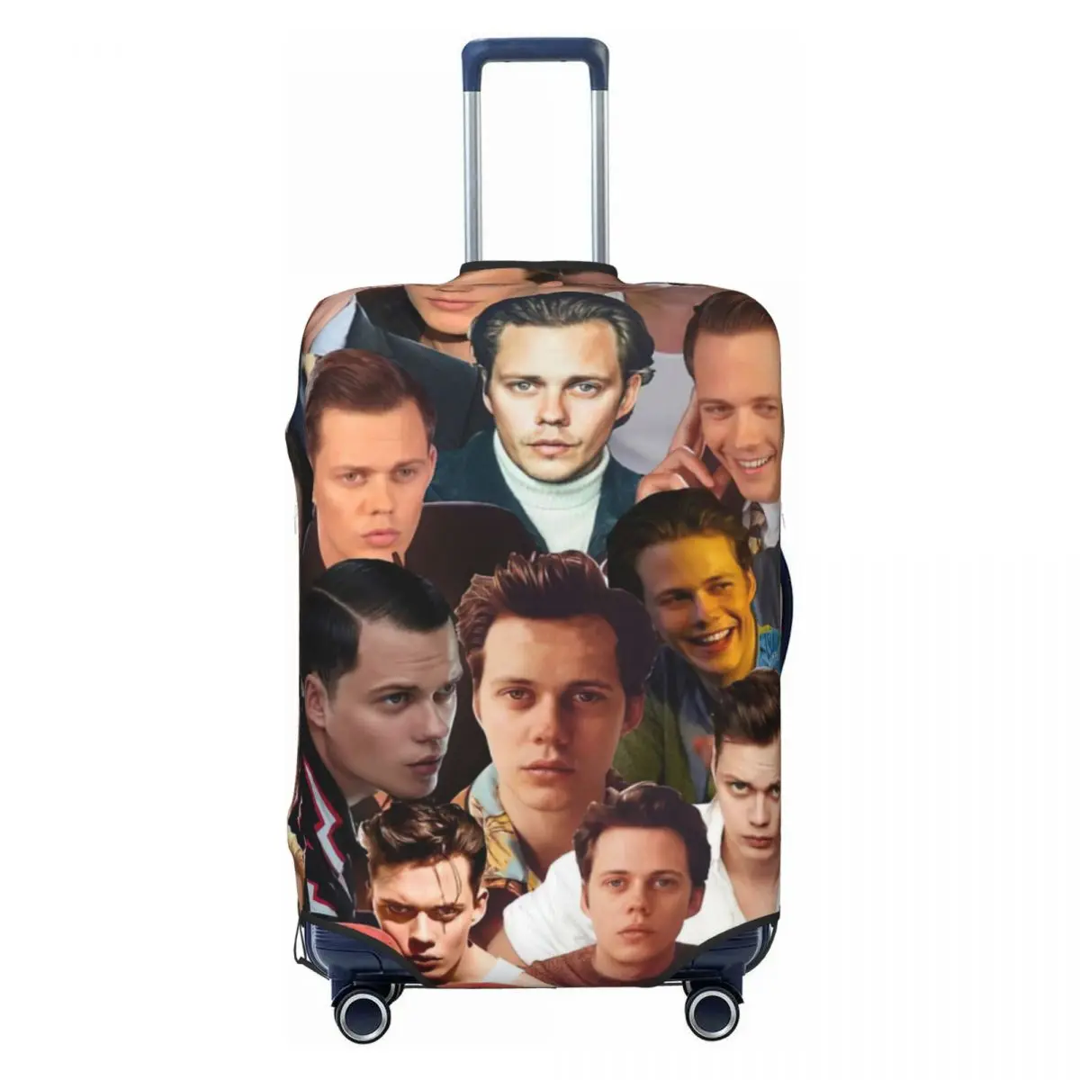 

Bill Skarsgard Photo Collage Print Luggage Protective Dust Covers Elastic Waterproof 18-32inch Suitcase Cover