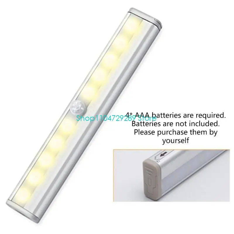 

D8KE Cabinet Light Bar Motion Battery Operated Nigh Light for Bedroom Wardrobe