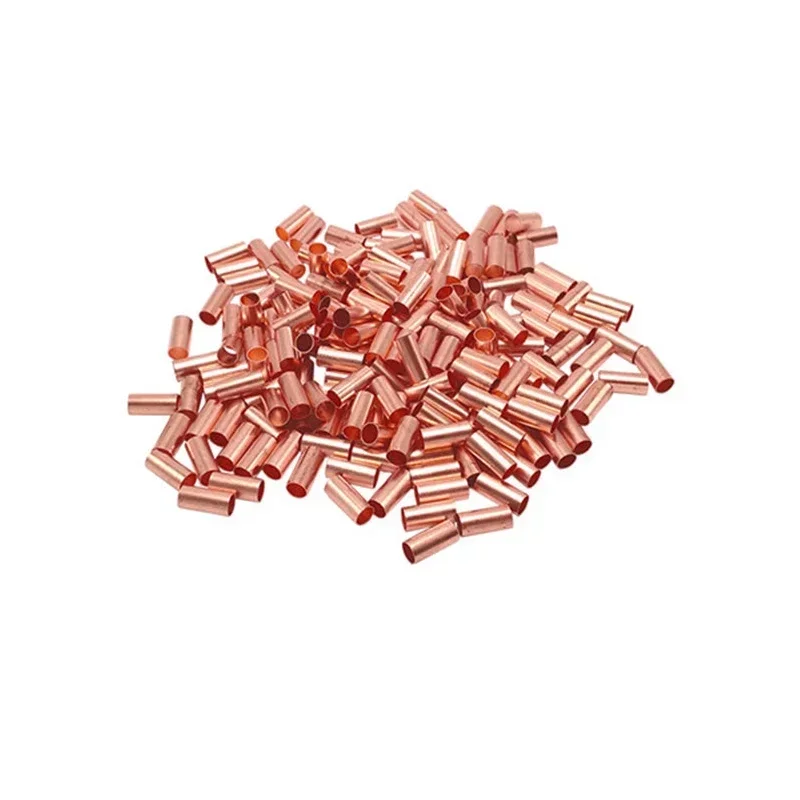 1000Pcs Copper Tube Crimping Terminal Material GT Red Copper Connecting Pipe Cold Crimping Wire Docking Wire Joint Connector