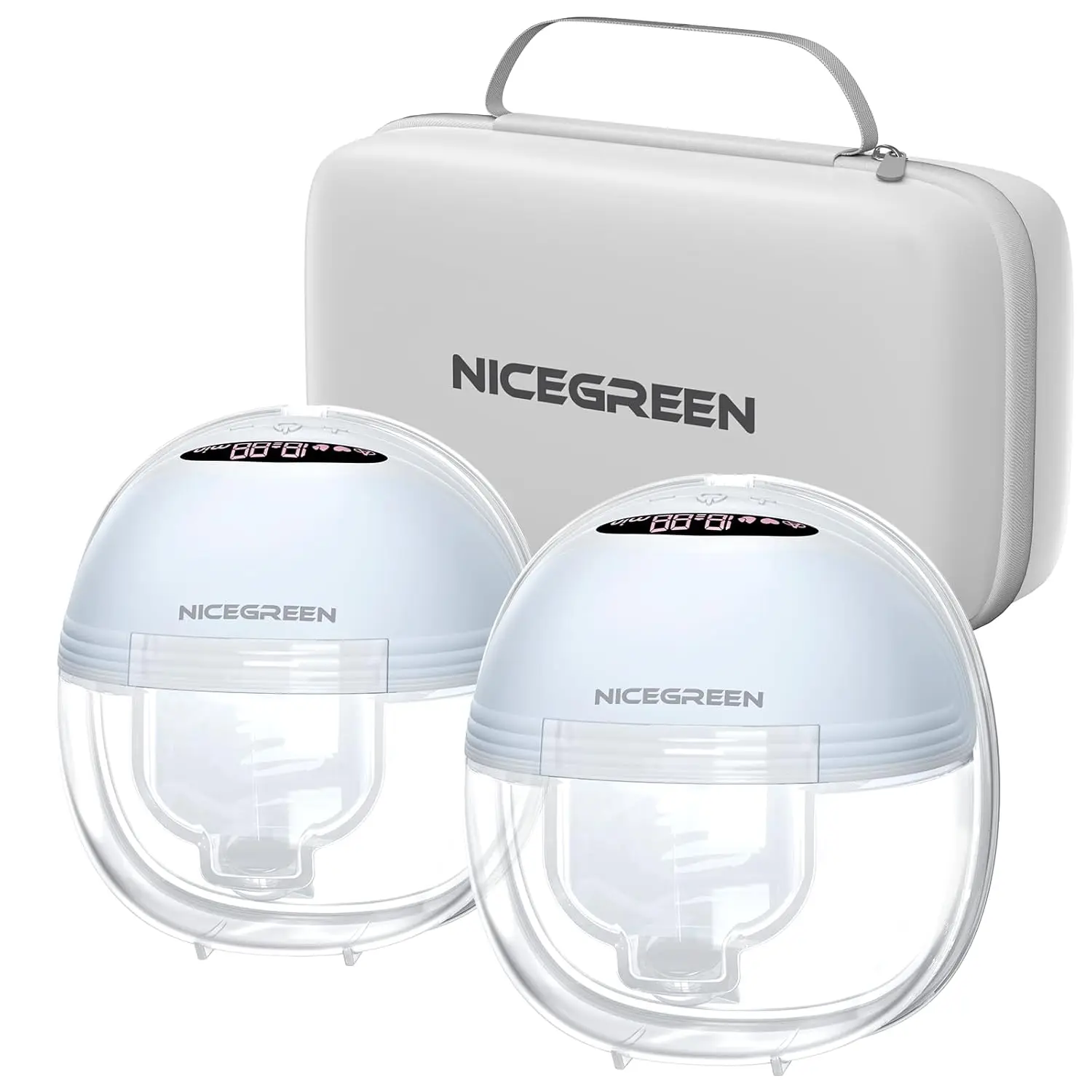 

Беспроводной портативный электрический молокоотсос с 3 режимами и 12 уровнями регулировки, 24 мм, синий (2 шт.)