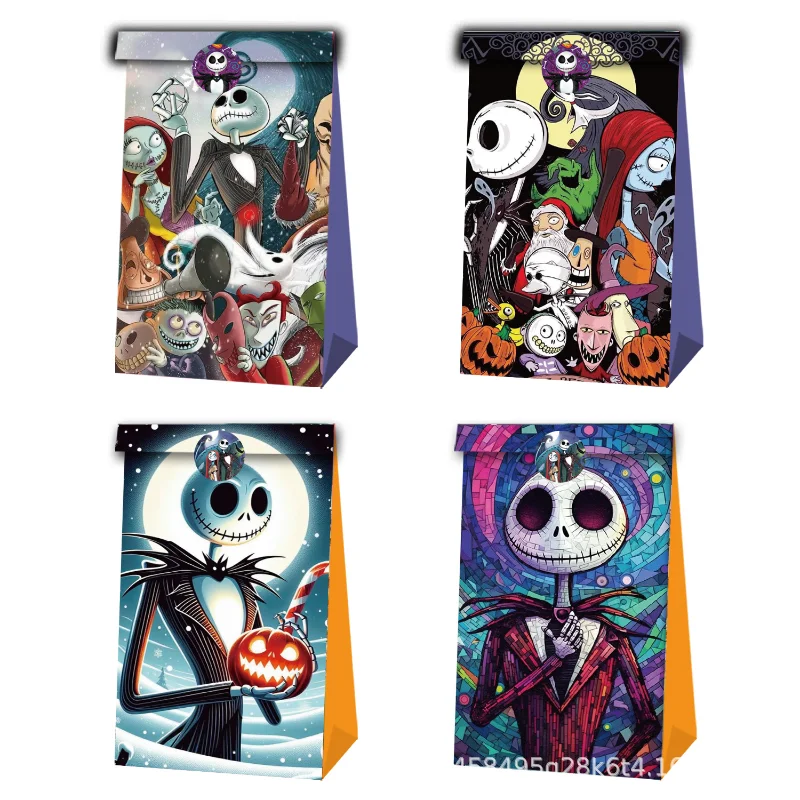 12 stücke Nightmare Before Christmas Favor Süßigkeiten Tasche Papier Geschenk Tasche Anime Thema Geburtstag Party Dekoration Halloween Candy Boxen geschenk