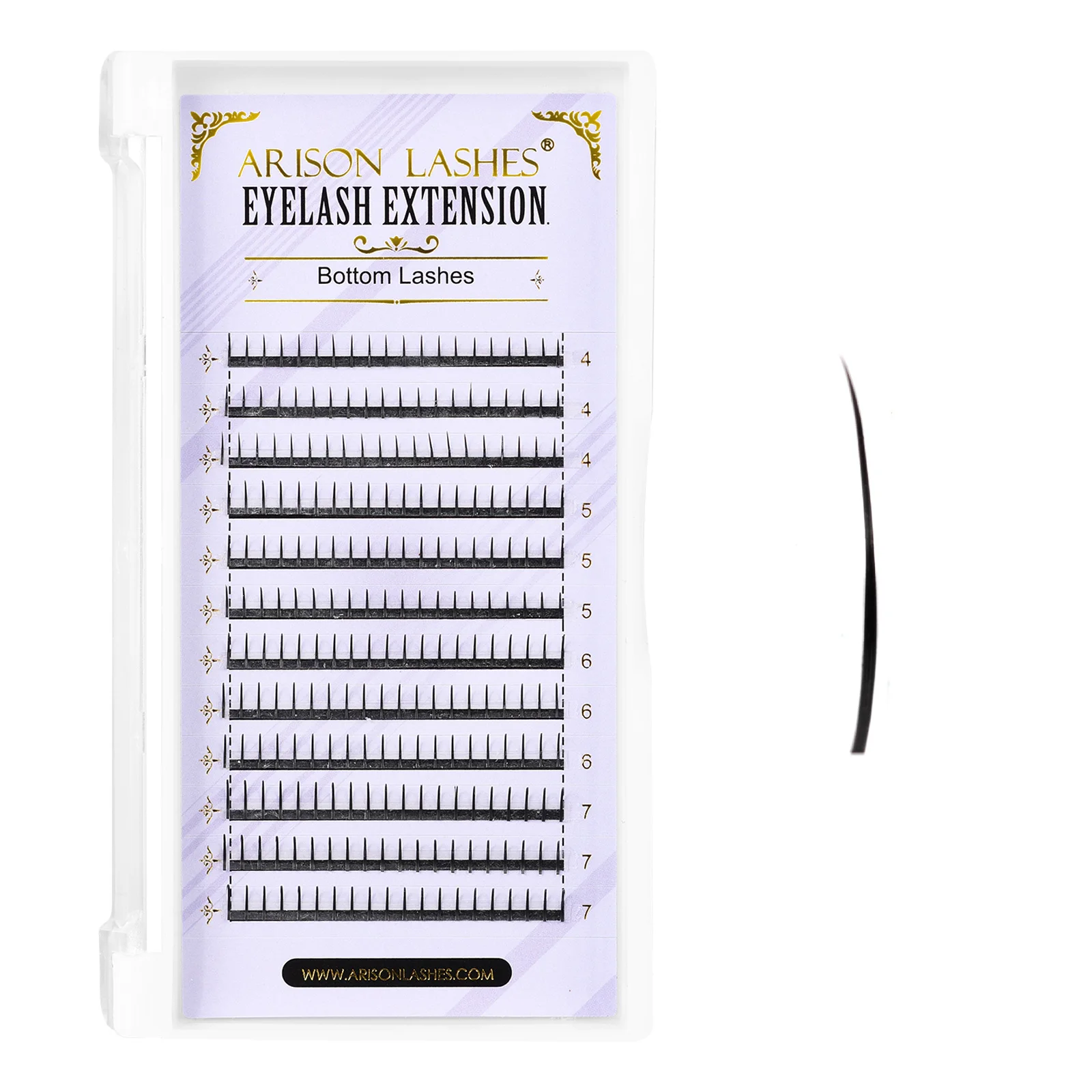 ARISON Lower Lash Extensions Spiky 4mm-7mm DIY Fake Lashes for Natural Volume Easy Application Reusable Home Salon Kit