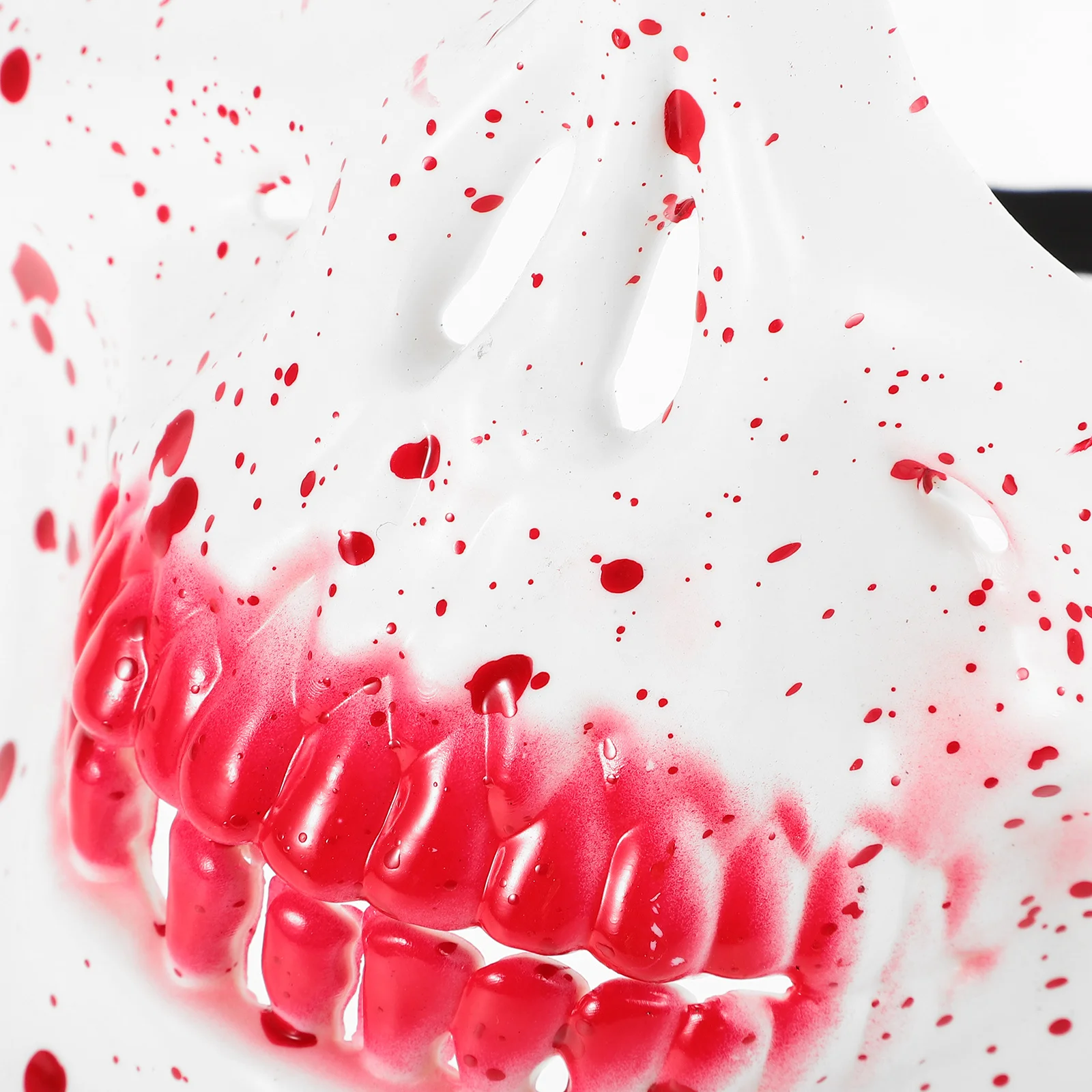 Halloween crânio máscara meia face design assustador para adultos assustador masquerade traje horror festa cosplay fantasma vestir-se