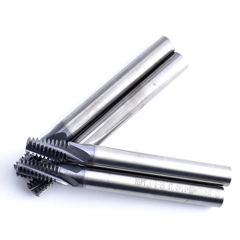 CNC เหล็กทังสเตน55องศาเกลียวทั้งหมดอาร์ซีนิ้วเครื่องตัดกัดเกลียวปิดผนึกท่อ1/2 1/8 1/16 1/4 3/8