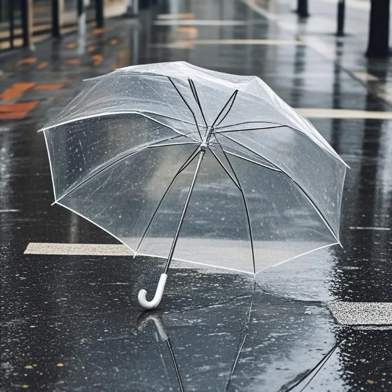Long Handle Plastic Umbrella with Gradient Color Romantic Windproof Wedding Decoration Umbrella Protection Promotion Gift