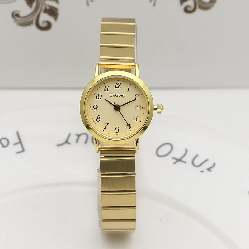 Hot Sale Women Calendar Watch Fashion Gold Watch for Women Adjustable Stainless Steel Strap Quartz WatchLuxury Gift Wristwatches