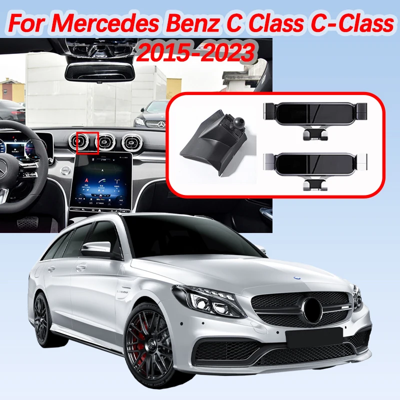 

Автомобильный держатель телефона для Mercedes Benz C Class C-Class 2015 2016 2017 2018 2019 2020 2021 2022 2023, крепление Specilly, автомобильные аксессуары