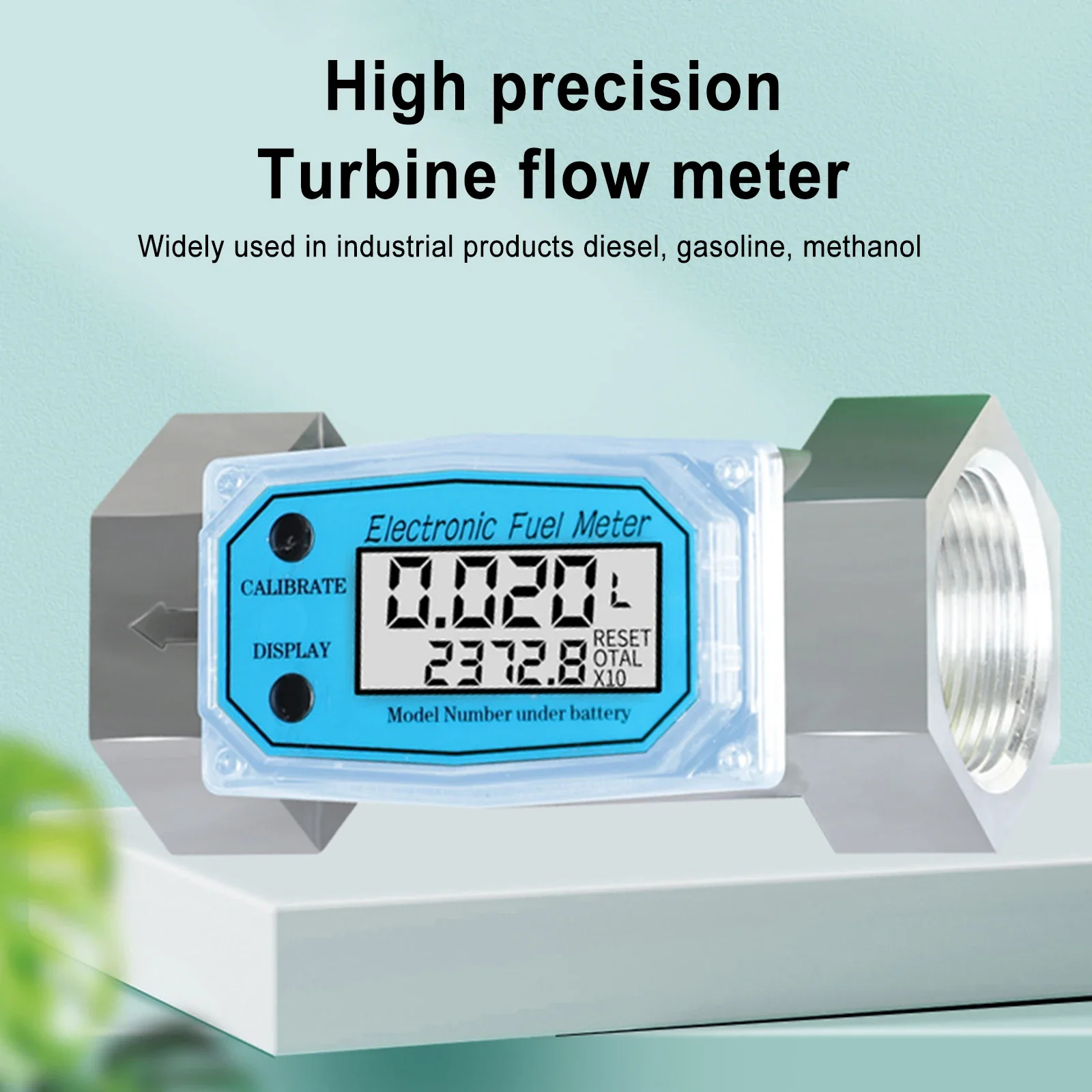 

Digital Turbine Flowmeter Portable Electronic Indicator Flow Meter Diesel Oil Fuel Meter Liquid Water Kerosene Methanol