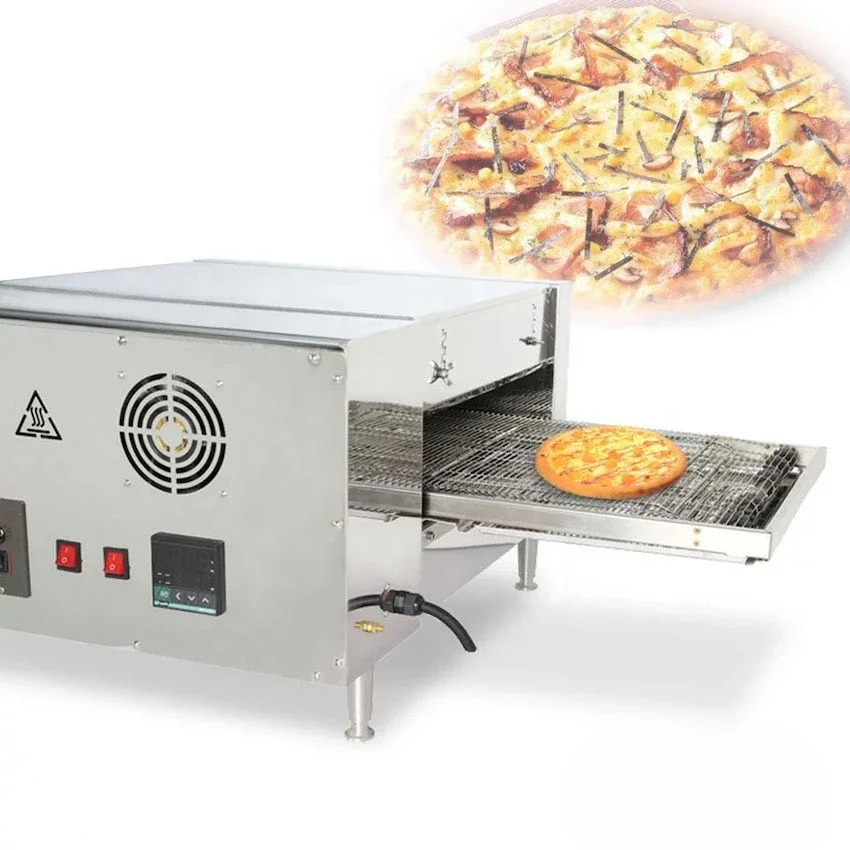 -Suminese 12 "18" 32 "Industrial Horno De Banda Pizza GPL Gas Horno De Pizza Cinta transportadora Horno De Pizza Panadería Restaurante Precio