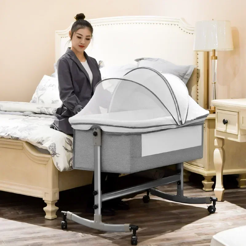 Baby Nest Multi-functional Bed Crib Splicing Bed Baby Portable Cradle Bed Folding Newborn Cot