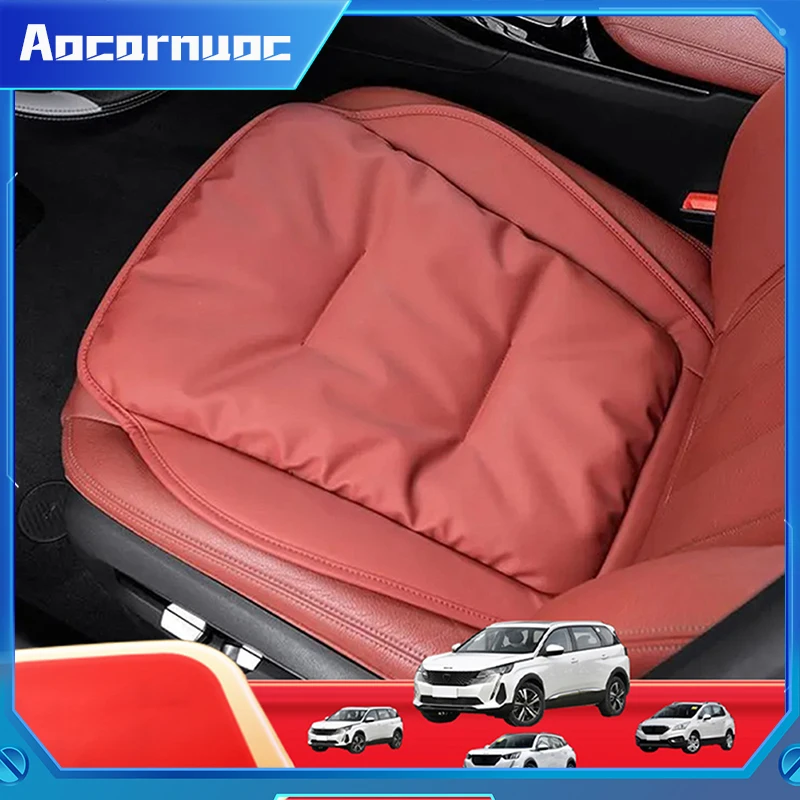 

For Peugeot 2008 3008 4008 5008 Car Seat Cover Front Seat Protective Cushion Soft PU Back Pad Anti-Skid Interior Chair Mats