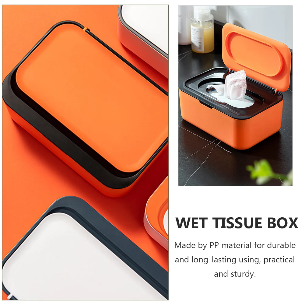 

Wet Tissue Box PP Material Compact Size Cover Design Dust Proof Bedroom Living Room Bathroom Baby Room Wet Wipes Storage