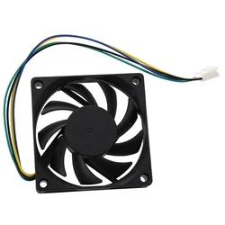 70X70x15mm 12V 4 Pins PWM PC Computer Case CPU Cooler Cooling Fan Black