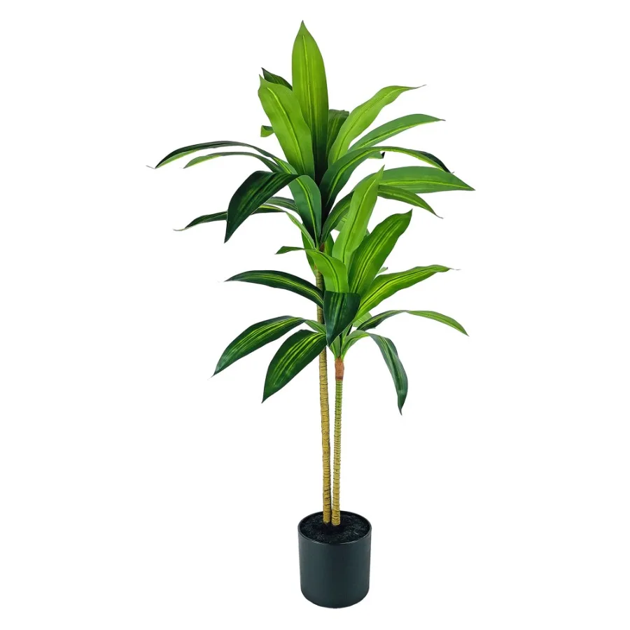 

Artificial Plant Dracaena Artificial Plant 3.3ft Black Plastic Pot