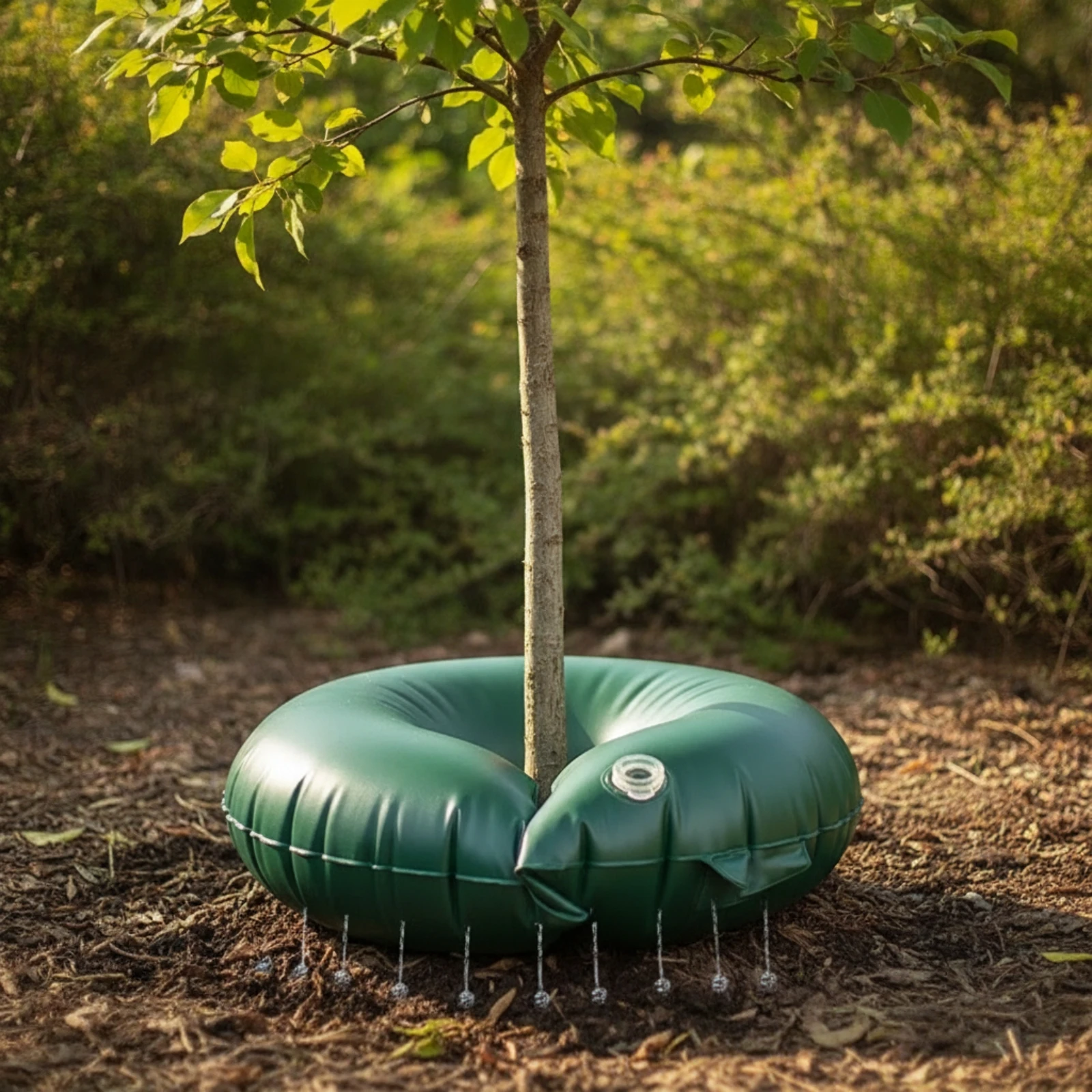 Tree Watering Collar Slow-Release Watering Bag with Central Opening Foldable Reinforced for Gardeners, Garden, Yard