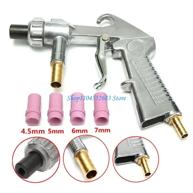 

Y6GD Sandblasters Abrasive Sand Blasting Guns Sprays Guns Rust Remove with Ceramic Nozzles Adapter for Sandblast Cabinets