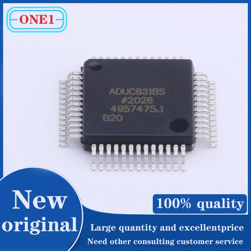 

1PCS/lot New original ADUC831BSZ ADUC831BSZ-REEL ADUC831BS IC MCU 8BIT 62KB FLASH 52MQFP