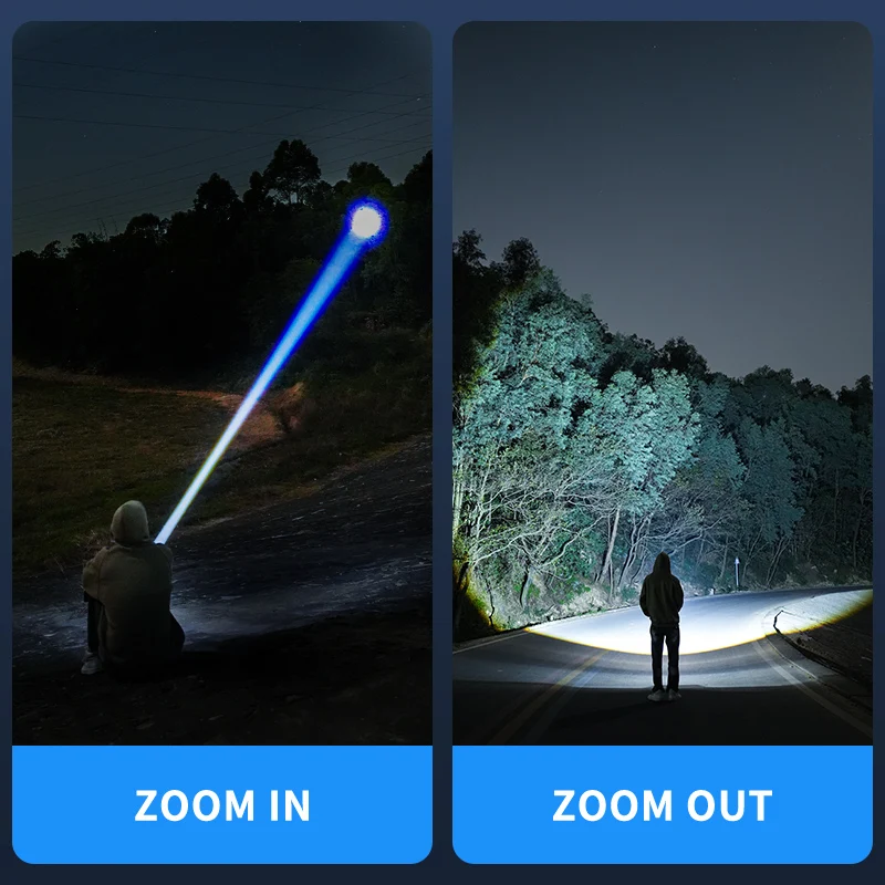 1PC SMILINGSHARK LED Zaklamp Super Heldere Zaklamp USB Oplaadbare Zoomable Flitslicht 7 Modi voor Outdoor Reizen SD5374