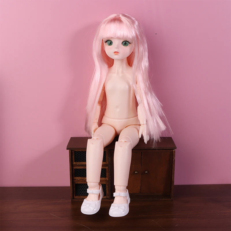 

30cm Doll Nude 20 Removable Joints 1/6 3D Grey/Green/Purple/Blue Attractive Eyes Doll Head + Body + Shoes Girls Birthday Gift