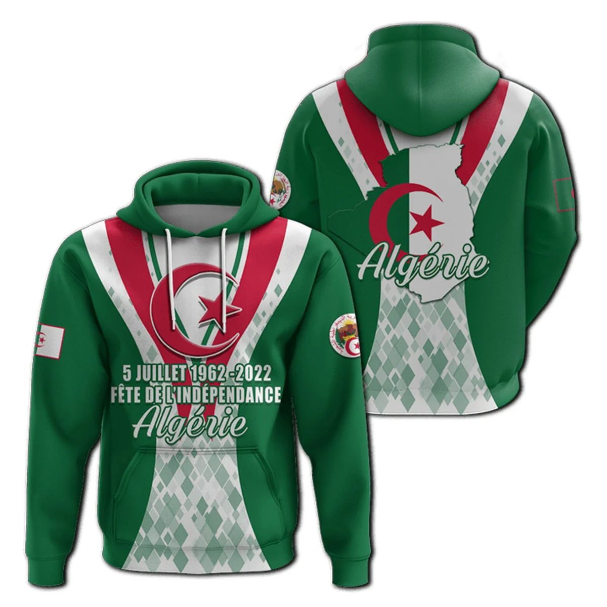 

Africa Country ALGERIA FLAG 3D Full Printed Unisex Hoodie Men/Women Streetwear Zip Pullover Casual Jacket Tracksuits A-0488