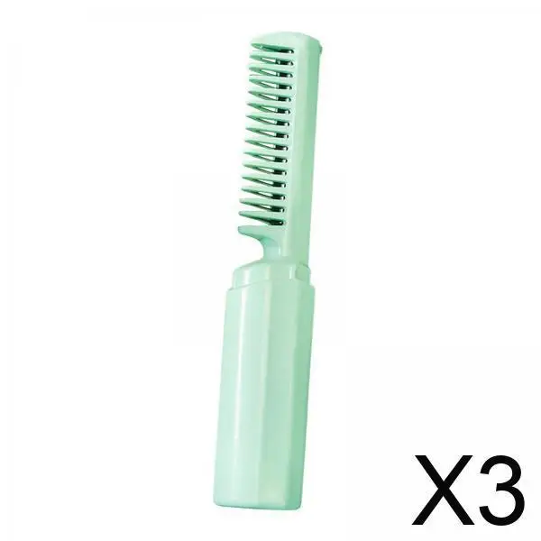 

3x USB Curling Iron Brush Mini Straight Iron 3 Level Temperature Multifunctional Hot Comb Portable for Salon