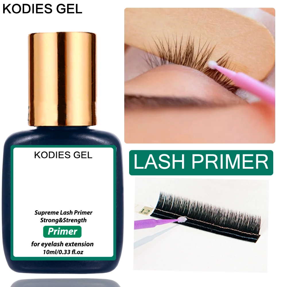 KODIES GEL Lash Primer First Eyelash Extensions Supplies 10ML Super Bonder Lashes Lifting Strong Adhesive Hold Fixing Agent Glue