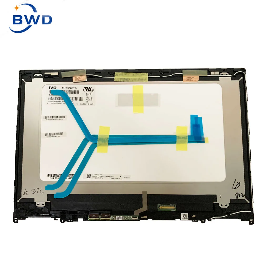 شاشة Lcd 14.0 لينوفو يوغا 520 ، 14 ، 80x8 ، 80ym ، 520-14ikb ، تجميع رقمي باللمس ، pn st50q37994 ، 5d10n45602 ، العلامة التجارية الجديدة