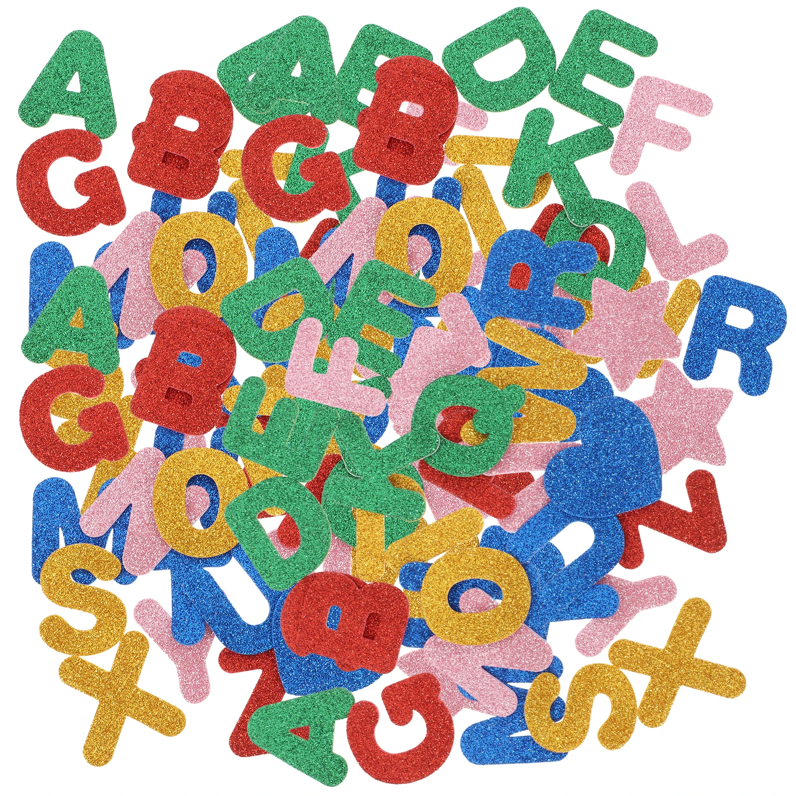 

5 Bags Glitter Alphabet Stickers Self Adhesive Letters for Scrapbooks Storage Boxes Doors Windows Adhesive Letter Patches