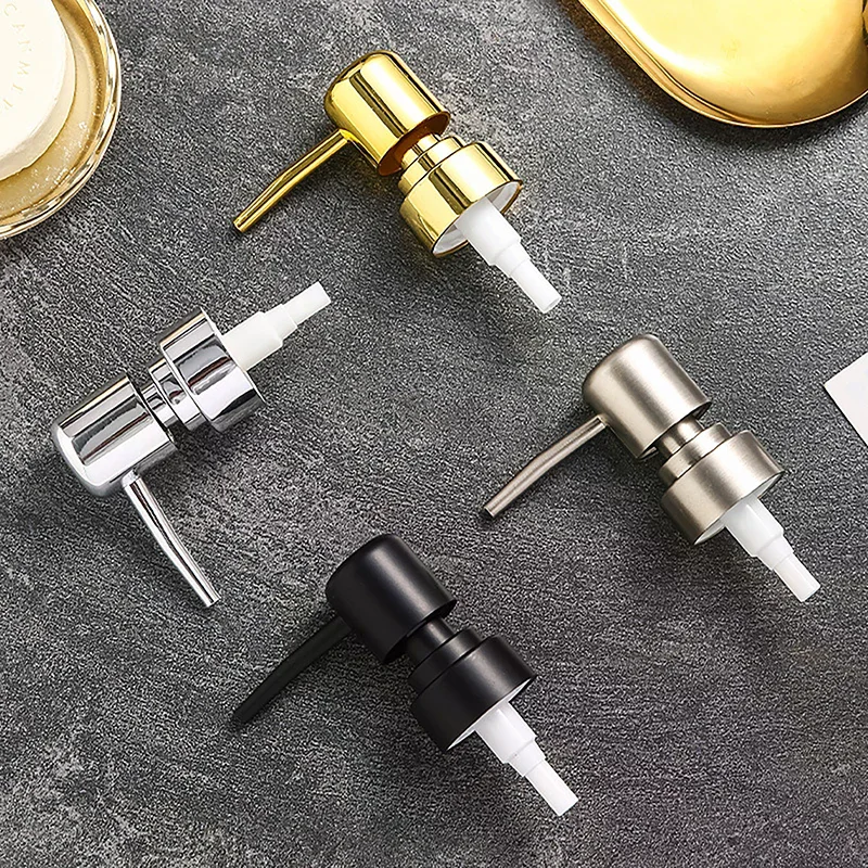 1set Soap Pump Liquid Pump Head Lotion Dispenser Head Push Type Round Head 28 Thread Bath Bottle Press Nozzle,ABS Lotion Tube