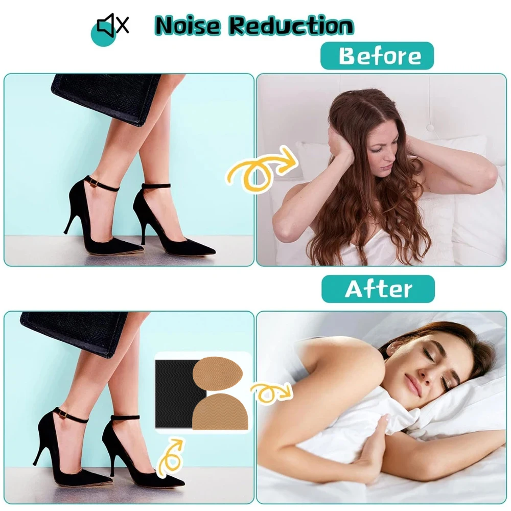 2Pcs Rubber Soles Replacement for Bottom of Shoes Grip Anti-Slip Sticker for High Heels & Sneakers Out Sole Repair Self-adhesive